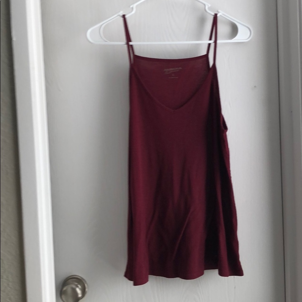 Burgundy top
